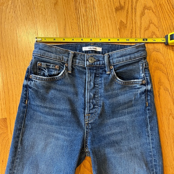 👖GRLFRND* REED High Rise Stretch Jeans SIZE 24 Sandblast blue Made in USA - Picture 9 of 15